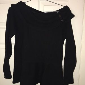 Black Cowell Sweater